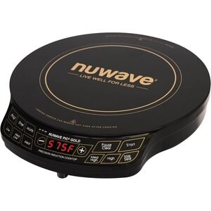 NuWave Induction Cooktop Gold 1500W 8" Burner Ceramic Glass 51 Heat Settings
